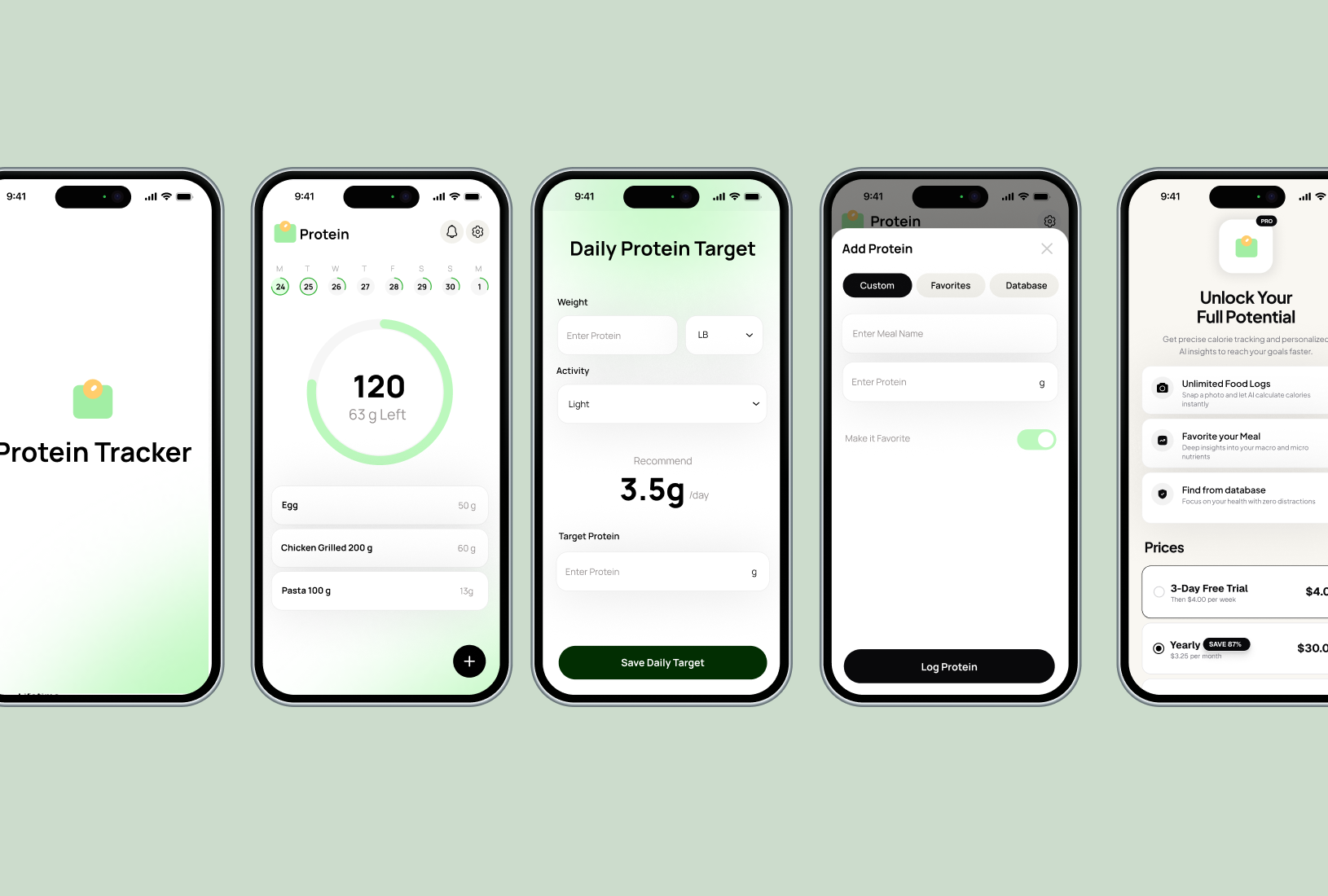 Protein Pal - Protein Tracker